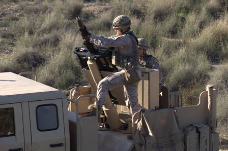 La Brigada de La Legi�n prueba la nueva generaci�n del mortero embarcado EIMOS en Almer�a