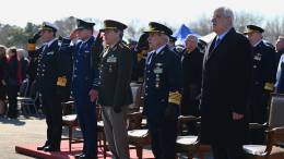 Autoridades en el aniversario Fuerza A�rea Argentina.