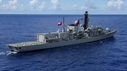 La fragata FF 07 �Almirante Lynch� de la Armada de Chile en su participaci�n en Rimpac 2022.