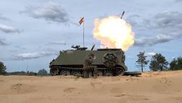 Mortero de 120 mm. sobre M113 del Ej�rcito de Tierra desplegado en Letonia (Ej�rcito de Tierra)