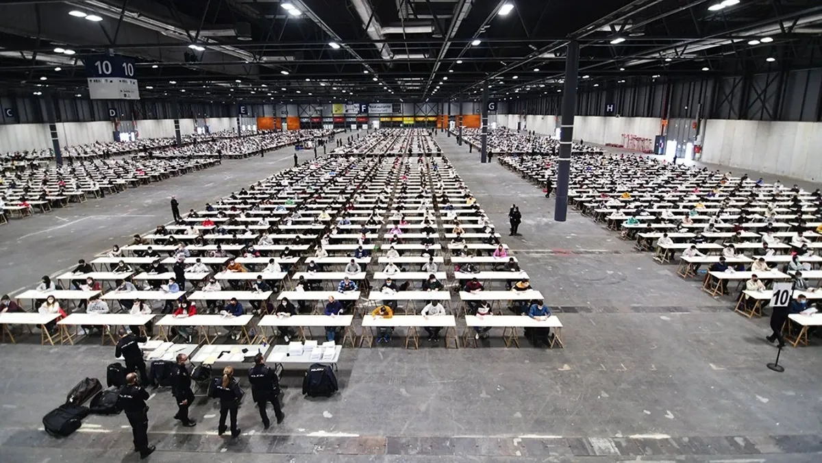 Examen de las oposiciones a Polic�a Nacional en IFEMA. Foto: Twitter Polic�a Nacional