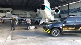 Falcon 900 que ahora pertenece a la Fuerza A�rea Portuguesa en el momento de ser interceptado con droga en Brasil.