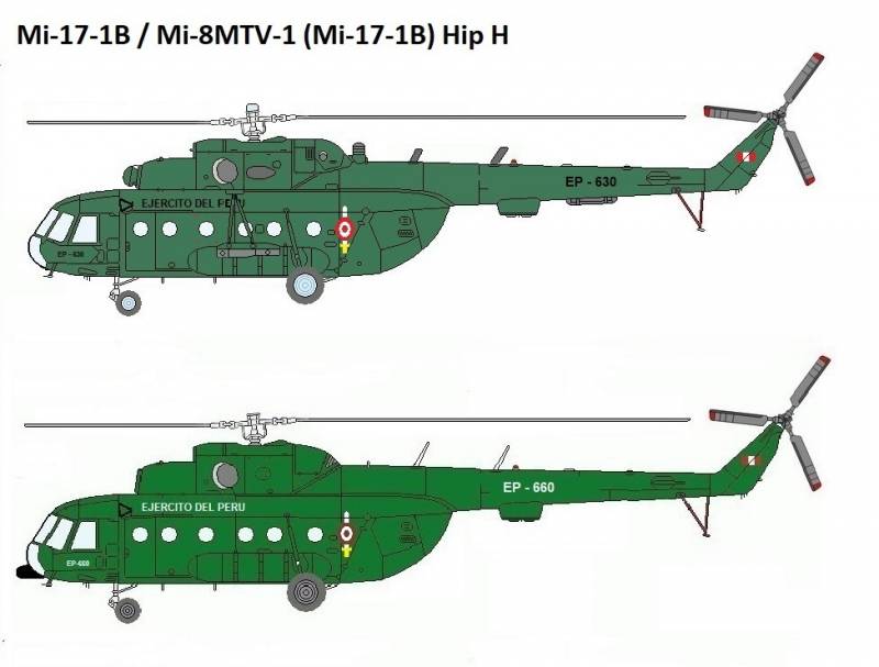 Mi-17-1B, matricula EP-630, adquirido en 1984 a Rusia. Mi-8MTV-1 (Mi-17-1B), matricula EP-660 (N� Serie 96050), adquirido en 1999. Credito: Alejo Marchessini.