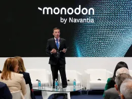 El presidente de Navantia, Ricardo Dom�nguez, en su intervenci�n en FEINDEF. Foto: Navantia