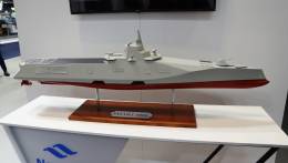 Maqueta del nav�o de escolta Smart 8000. (Foto Julio Ma�z)