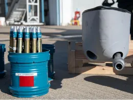 Municin 30 mm de los caones DEFA del Pampa III de la Fuerza Area Argentina.