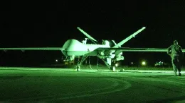 Los MQ-9 Reapers comenzaron a volar desde la base a�rea de Mirosławiec, Polonia, en mayo en un rol de ISR desarmado (USAF).