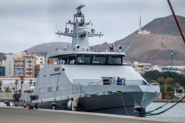 El patrullero �Vaillance� atracado en Las Palmas de Gran Canarias. (foto Antonio Rodr�guez Santana)