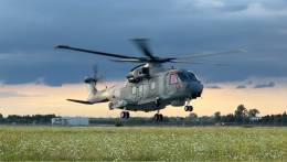 El primero de los AW101 de la Armada de Polonia. (foto Ministerio de Defensa polaco)