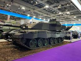 El carro de combate Challenger 3 expuesto en la edicin de 2021 de DSEI (autor)