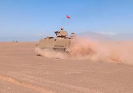 Carro Blindado APC M-741 A1 desplegado en el ejercicio, (Foto: Fuerza Area de Chile)