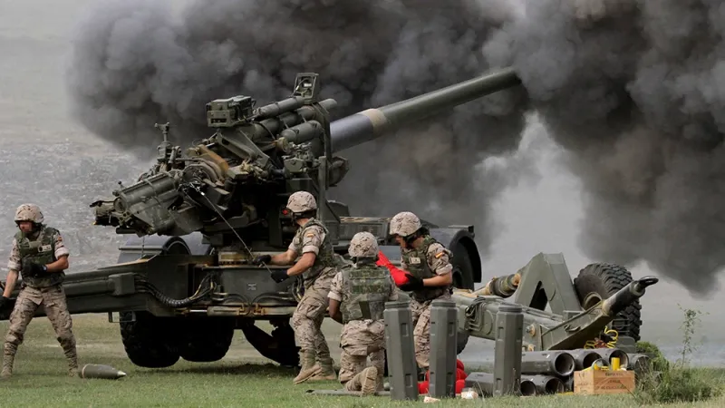 Las pruebas de Excalibur en Espa�a van a tener lugar pronto en uno de los campos de tiro y maniobras. Foto: GDELS