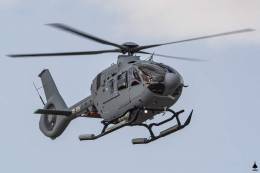 El primero de los H135 Nival destinado a la Armada espaola. (foto Tono Fernndez Leonarte)