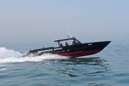Una de las patrulleras 52 �Fearless Super Interceptor� de la Gendarmer�a Real de Marruecos. (foto Metal Shark)