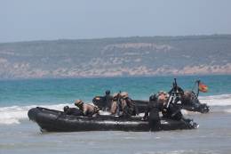 La nueva embarcaci�n del GRUMA Zodiac MILPRO SRMN-600. (Foto Tercio de Armada)