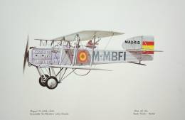 Ilustraci�n de los Breguet XIV de la Aviaci�n Militar espa�ola. (foto Museo del Aire)