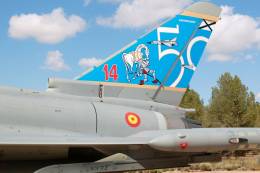 Cola de uno de los Eurofighter del Ala 14, especialmente pintada, aparato que podremos ver en el evento. (foto Ala 14)