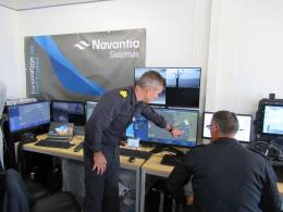 El NAIAD desplegado en tierra recib�a informaci�n en tiempo real desde el SCOMBA del BAM a trav�s de comunicaciones v�a sat�lite de Hisdesat (autor)