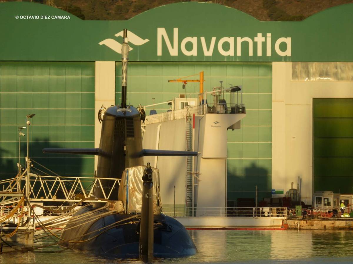 Navantia, en su astillero cartagenero, sigue trabajando en los tres S-80 Plus pendientes para la Armada y probablemente completar� el actual pedido con dos submarinos m�s. (Octavio D�ez C�mara)