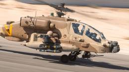 Uno de AH-64 �Apache� de Israel armado con misiles �Hellfire�. (foto IDF)