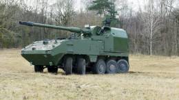 Nueva propuesta de ob�s de 155 mm. sobre plataforma �Piranha� 10x10 (foto GDELS).