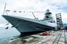 La nueva fragata del programa FREMM reci�n entregada a la Marina Italiana. (foto: Financtieri)
