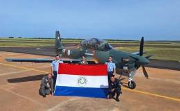 Uno de los nuevos A-29 S�per Tucano de la Fuerza A�rea Paraguaya.