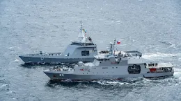 OPV de la Armada Argentina ARA �Bouchard� y  el �Marinero Fuentealba� de la Armada de Chile en "Viekaren" 2024.