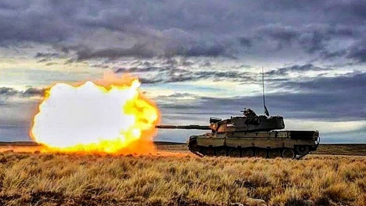 Tanque Leopard 1V del Ejrcito de Chile, en la Pampa Austral de Magallanes. (foto: Ejrcito de Chile)