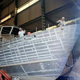 El futuro AB Guanaguanare (PG-54) ya est� en dique seco para completar su armado. (Foto: Ucocar)