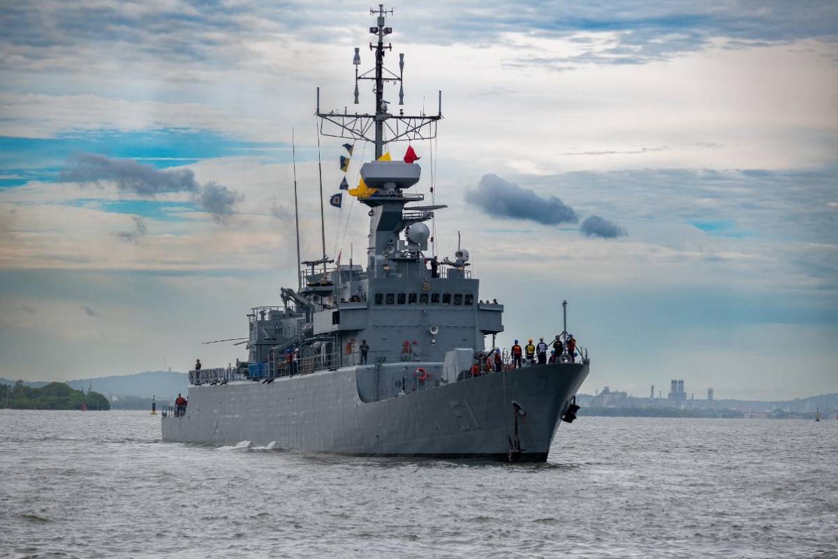 La fragata colombiana ARC Almirante Padilla.
