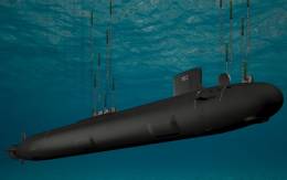 Vista art�stica de c�mo ser�n los submarinos Bloque V de la clase Virginia, equipados con el sistema VPM. (foto General Dynamics Electric Boat)