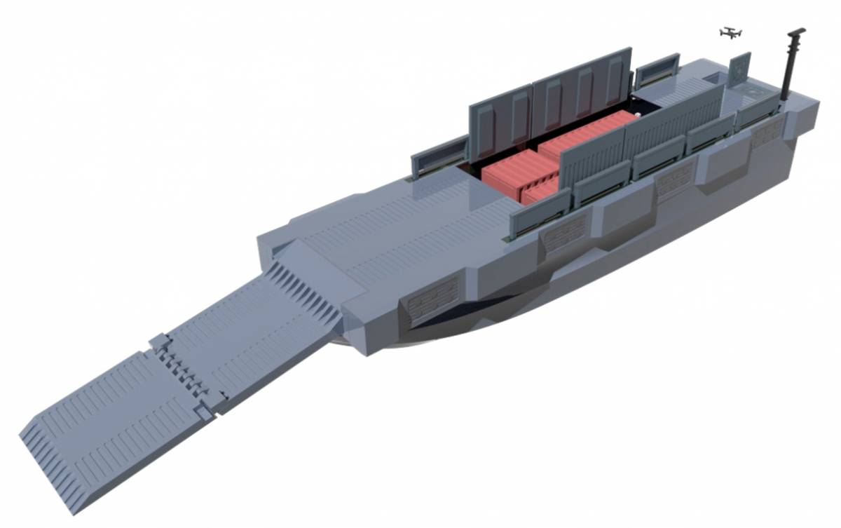 Los m�dulos ULC pueden adaptarse para funcionar como lanchas LCM cl�sicas o para transportar material pesado.  (Navantia Australia)
