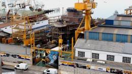 Construcci�n del primer OPV para la Armada de Uruguay en el astillero Cardama.