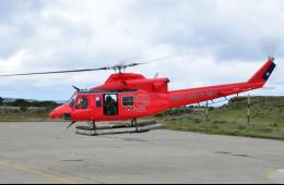 El Bell 412 de la Fuerza Area de Chile que realiz el rescate.
