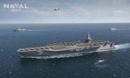 Infograf�as del futuro portaviones R92 (Naval Group)