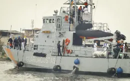 Patrullera Isla Santa Rosa cedida por Estados Unidos para refuerzar el control mar�timo de Ecuador.
