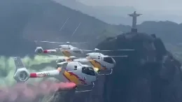 Patrulla Aspa exhibe sus helic�pteros en R�o de Janeiro