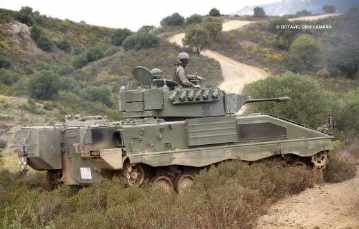 M�s de una decena de los VCI Pizarro se encuadrar�n en un SGT del Ej�rcito de Tierra para trabajar, codo con codo, con tropas de l�Arm�e de Terre francesa. (Octavio D�ez C�mara)