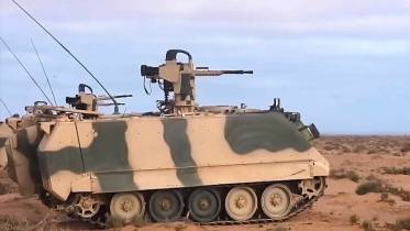 Blindado M113 del Ej�rcito de Marruecos con la torre Guardian 1.5 y ametralladoras KPV.