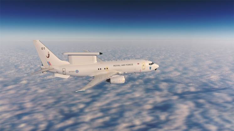 El primer Boeing E‑7A Wedgetail en servicio en la Royal Air Force. (Cr�ditos: RAF)