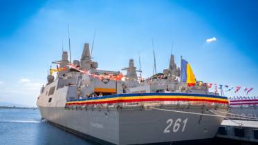 La nueva corbeta �Contraamiral August Roman� de la Fuerzas Navales Rumanas. (foto Ministerio de Defensa de Rumania)